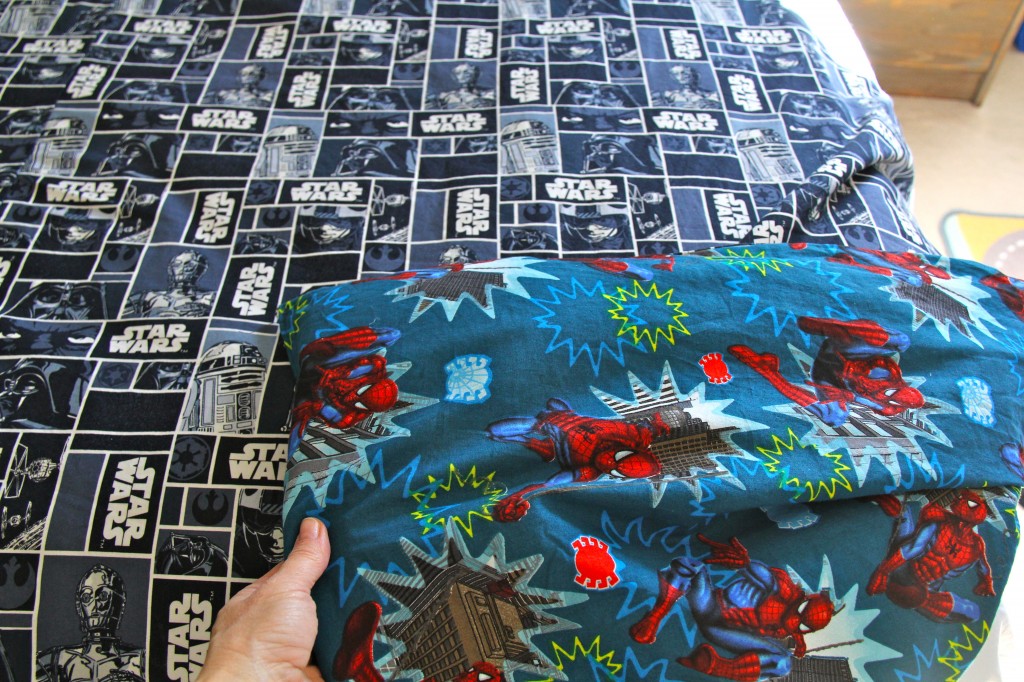 Star Wars and Spider-Man reversible duvet