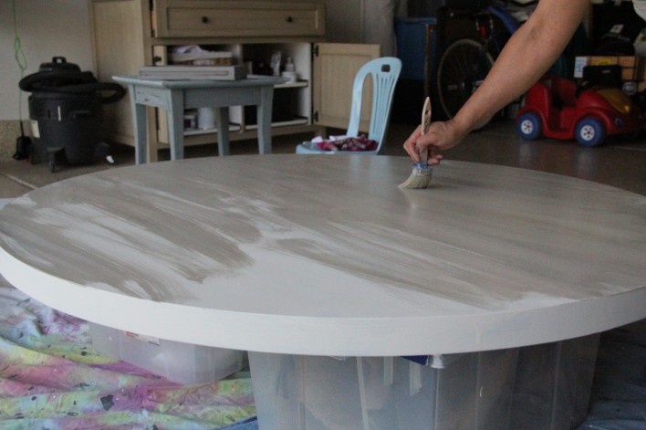 ASCP French Linen wash over Old White