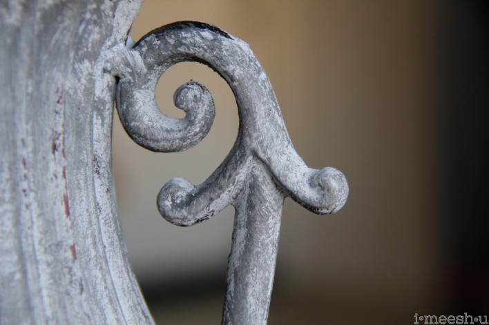 metal urn handle detail Annie Sloan paint