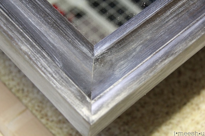 Ikea Hemnes mirror painted to look Restoration Hardware