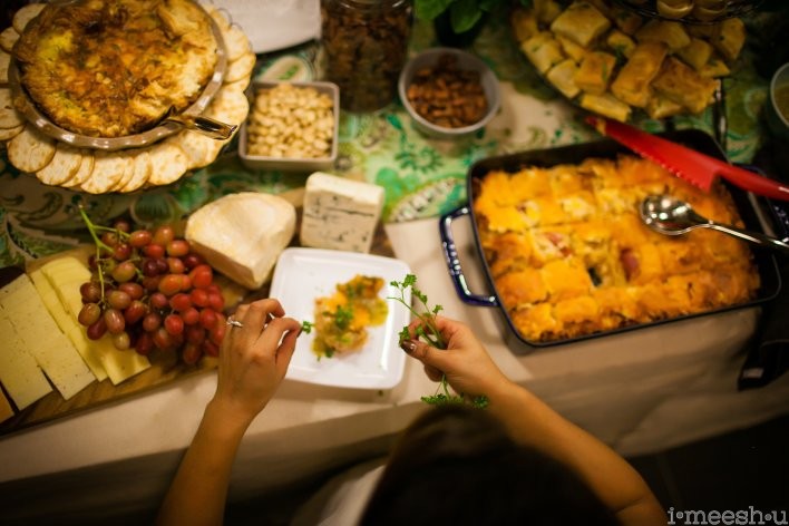 food styling turkey chilequiles